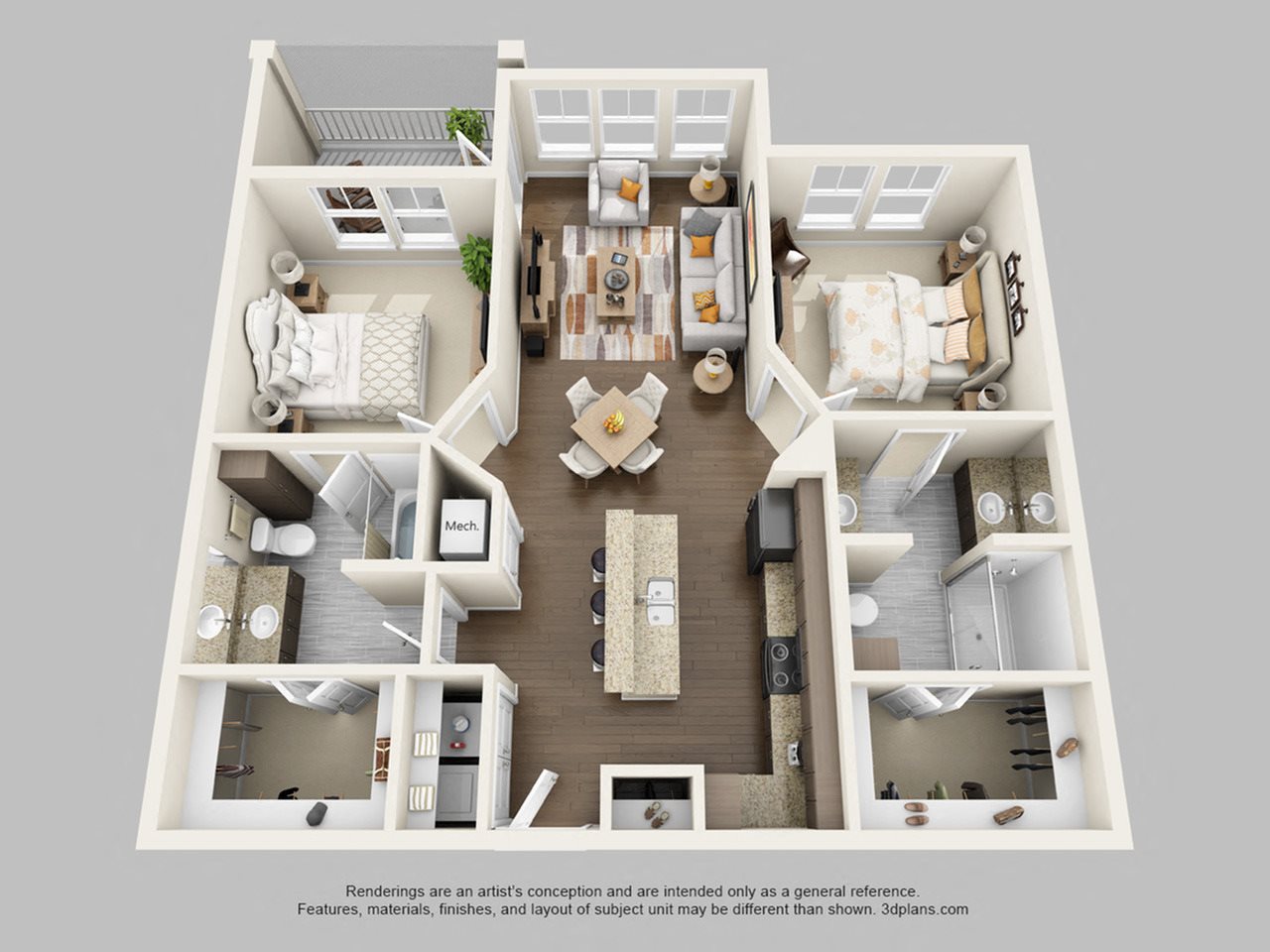 Floor plan Floor plan at Lake Vue, Orlando, FL 32819